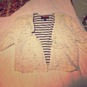 Ruffle white/Nautical lined jacket